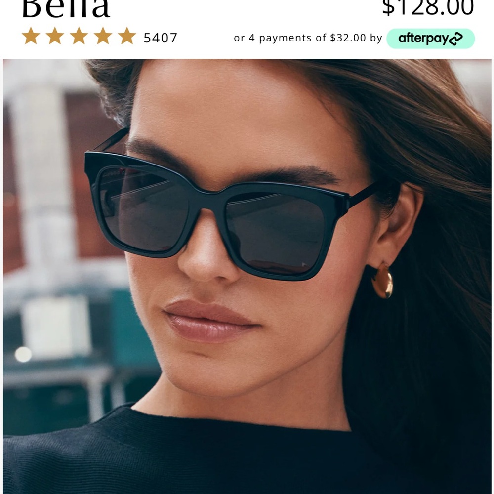 Diff Eyewear Black Oversized Square Sunglasses- P… - image 2